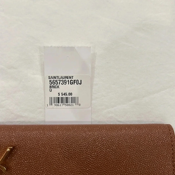 Saint Laurent Uptown Clutch Color Brick sold out color!!!! Worn 1x sold out!!!! - Picture 5 of 8